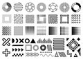 set of abstract geometric shapes, ornamental shapes, Royalty Free Stock Photo